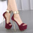 Aneikeh Ankle Strap Heels Platform Shoes