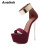 Aneikeh Ankle Strap Heels Platform Shoes
