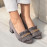 Mio Gusto Brand SHARON, Gray Color, 5Cm Low Heel, High-Quality Comfort Women 's Shoes