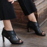 Mio Gusto Brand Diaz Black High Quality 6Cm Heel-height Women 's Fashion Shoes