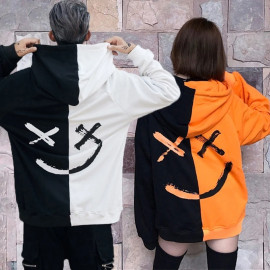 Happy Smiling Face Print Hoodie (Unisex)