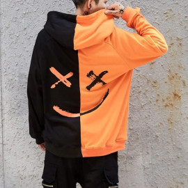 Happy Smiling Face Print Hoodie (Unisex)
