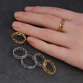 Chain Ring Stainless Steel Rings For Men & Women