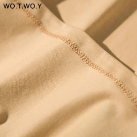 WOTWOY Summer Knitted Basic Solid T-shirt - Women Casual Cotton Short Sleeve Tee-Shirts / Tops