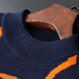 Mens Autumn Casual Sweaters -  Polar Bear Pattern Trendy Slim Sweaters( Cotton Long Sleeve)