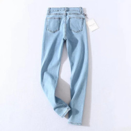 Vintage Skinny Four Buttons High Waist Pencil Jeans 