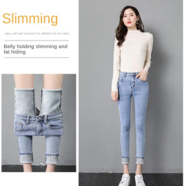 Thick Women High Waist Skinny Jeans