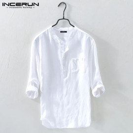 INCERUN Men's Shirt (100% Cotton)