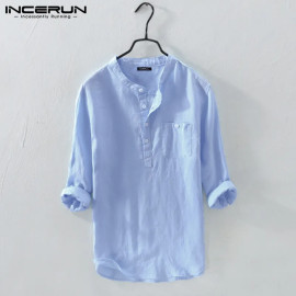 INCERUN Men's Shirt (100% Cotton)