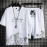 Harajuku Men Short Sleeved T Shirt Summer Print Set