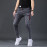 Summer Cargo Pants (Slim Fit Elastic Waist Style Casual Dark Gray Denim)