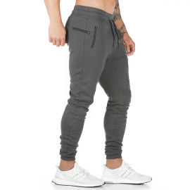 Men's fashion knitting fitness sweatpants (outdoor multi-pocket jogging squats cargo pants)