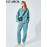 GCAROL Women tracksuits Velvet Jacket And Pants