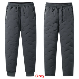 Winter Zip Pockets Thick Fleece Sweatpants