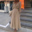 BGTEEVER V-neck Single-breasted Female Long Dress