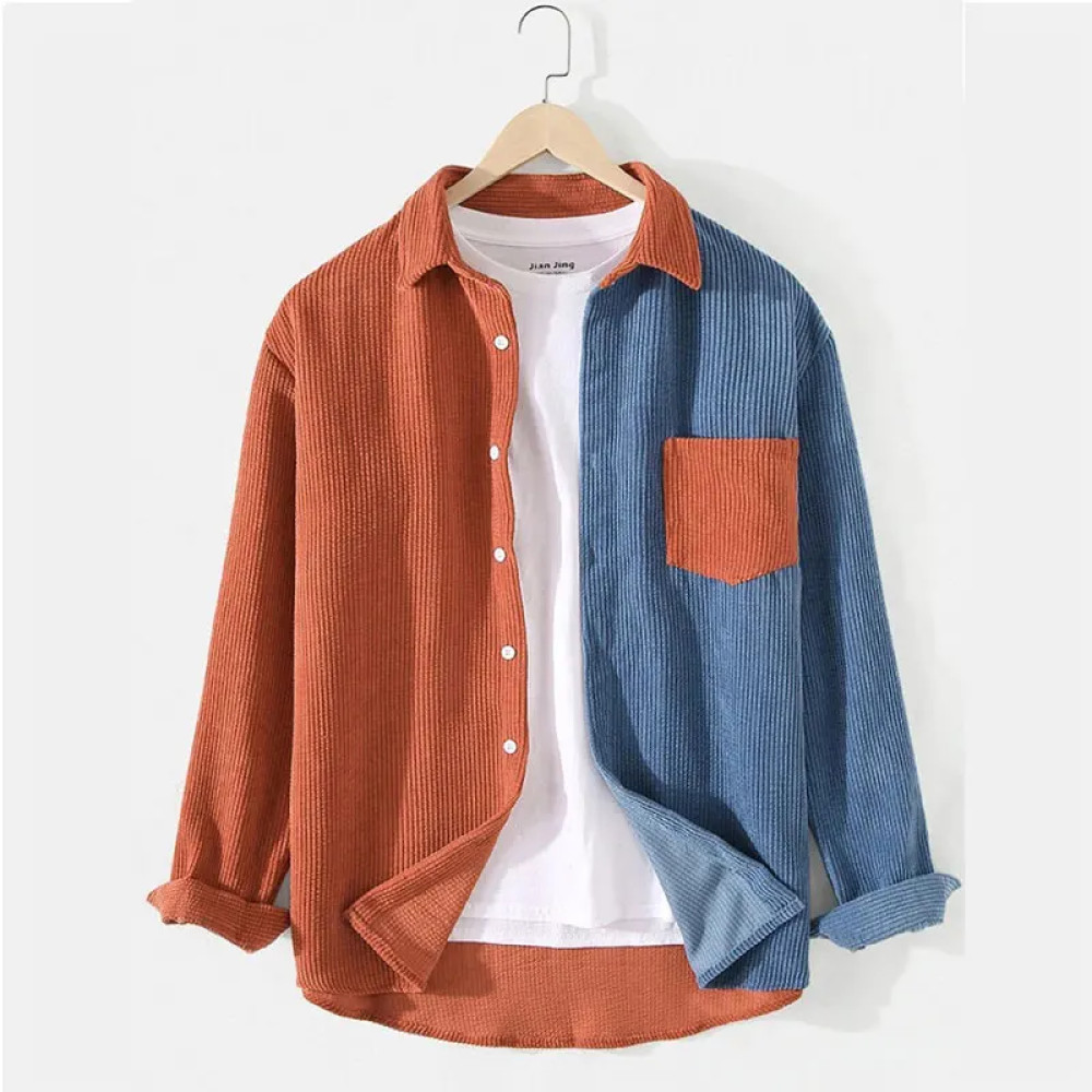 Men’s Corduroy Patchwork Shirt