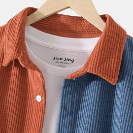 Men’s Corduroy Patchwork Shirt