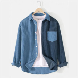 Men’s Corduroy Patchwork Shirt