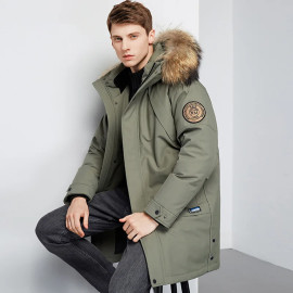 Men's Winter White Duck Down Jacket