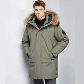 Men's Winter White Duck Down Jacket
