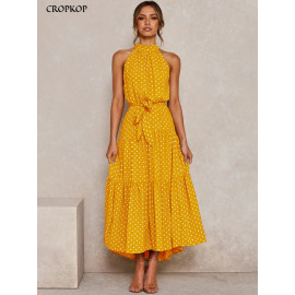 Long Polka Casual Dresses