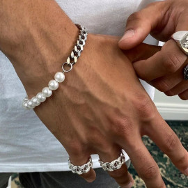  Trendy Beads Chain Men Bracelet