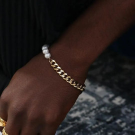  Trendy Beads Chain Men Bracelet