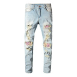 Sokotoo Skinny Ripped Biker Jean