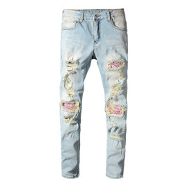 Sokotoo Skinny Ripped Biker Jean