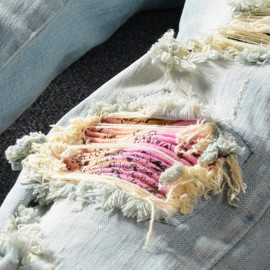 Sokotoo Skinny Ripped Biker Jean
