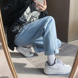 Hybskr Korean Men Straight Jeans 