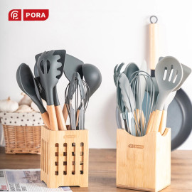 Kitchen Accessoire Set,11/13 Pcs  Silicone Spatula Set Kitchen Utensils with Spoon Shovel Tongs Cooking Tools Kitchenware