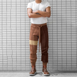 Mens Knitted Wool Pants 