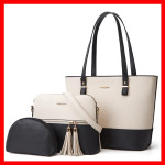 Ceossman Women's Handbag Shoulder Bag 3 PCS Messenger Hand Bag 