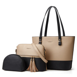 Ceossman Women's Handbag Shoulder Bag 3 PCS Messenger Hand Bag 