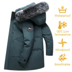 Autumn Winter Long Men Windproof Down Jacket