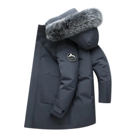 Autumn Winter Long Men Windproof Down Jacket