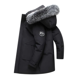 Autumn Winter Long Men Windproof Down Jacket
