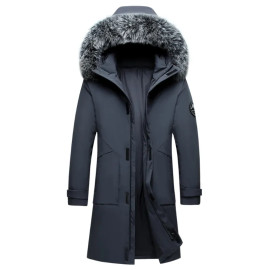 Autumn Winter Long Men Windproof Down Jacket