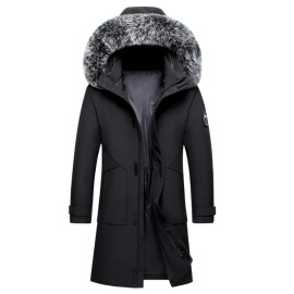 Autumn Winter Long Men Windproof Down Jacket