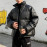 Harajuku Mens Parkas Oversized  Winter Leather Jacket