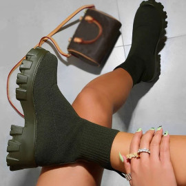 Women Boots Short Knitting Platform Boots Autumn Winter Shoes For Women Ankle Boots Heels White Winter Botas Mujer - AliExpress 322 Women Boots Short Knitting Platform Boots Autumn Winter Shoes For Women Ankle Boots Heels White Winter Botas Mujer - AliExpress 322
