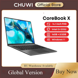 CHUWI CoreBook X Gaming Laptop 14.1 inch FHD IPS Screen Intel Six Cores i3-1215U Core UP to 3.70 Ghz Notebook 16GB RAM 512GB SSD