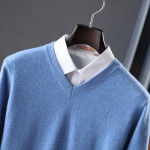 Men Sweaters 100% Pure Australian Wool Knitting Pullovers