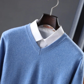 Men Sweaters 100% Pure Australian Wool Knitting Pullovers
