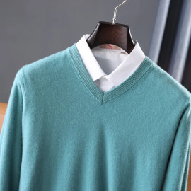 Men Sweaters 100% Pure Australian Wool Knitting Pullovers