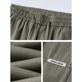 Summer Linen Pants Men Straight Loose Sweatpants