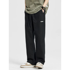 Summer Linen Pants Men Straight Loose Sweatpants
