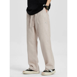 Summer Linen Pants Men Straight Loose Sweatpants