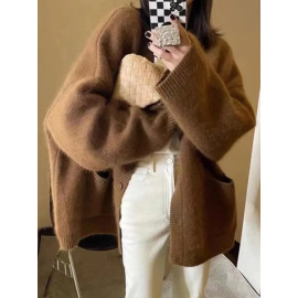 Autumn Winter Cardigan Women Oversize Knitted Sweater